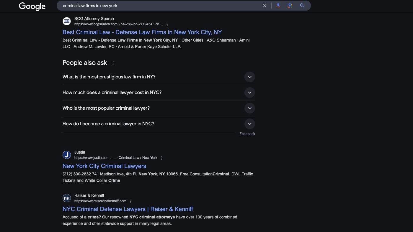 law firm SEO local seo